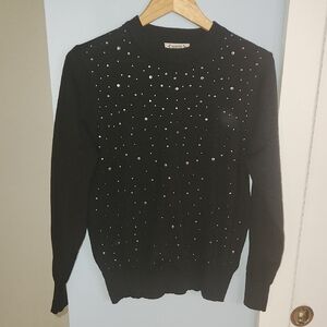 Black Sweater With Silver Accents